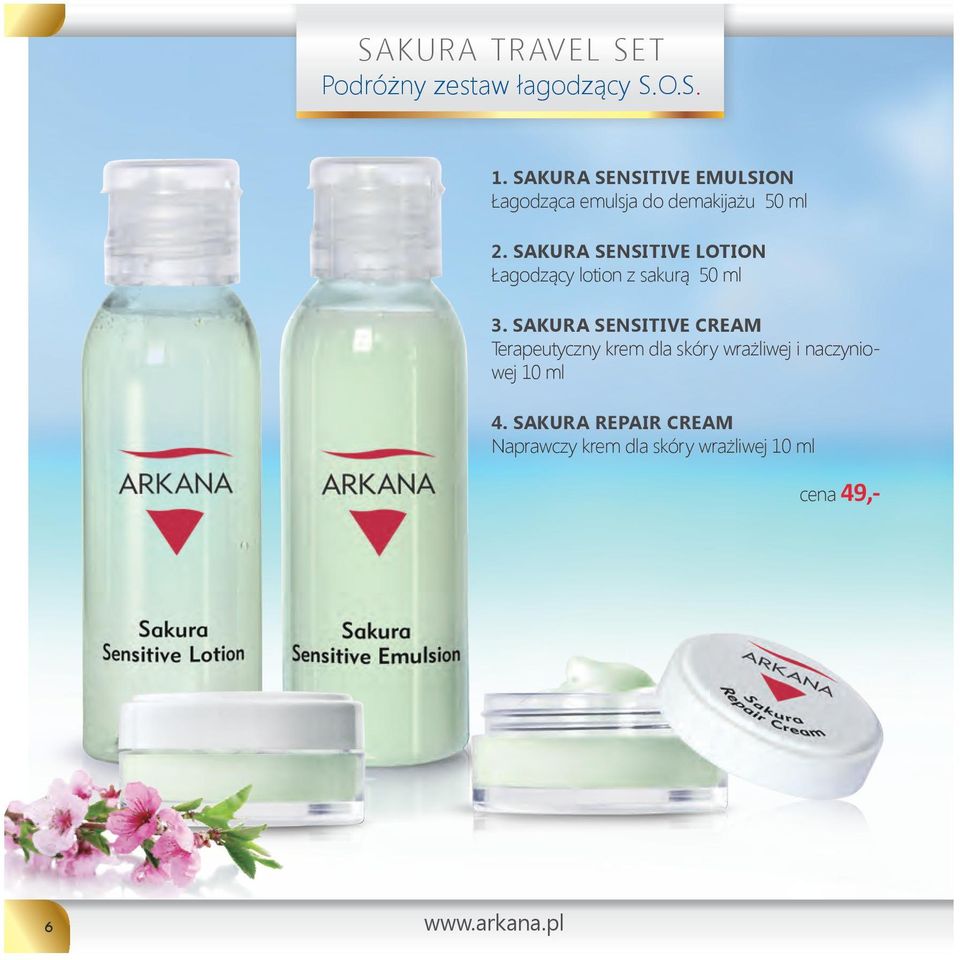 Sakura Sensitive lotion Łagodzący lotion z sakurą 50 ml 3.