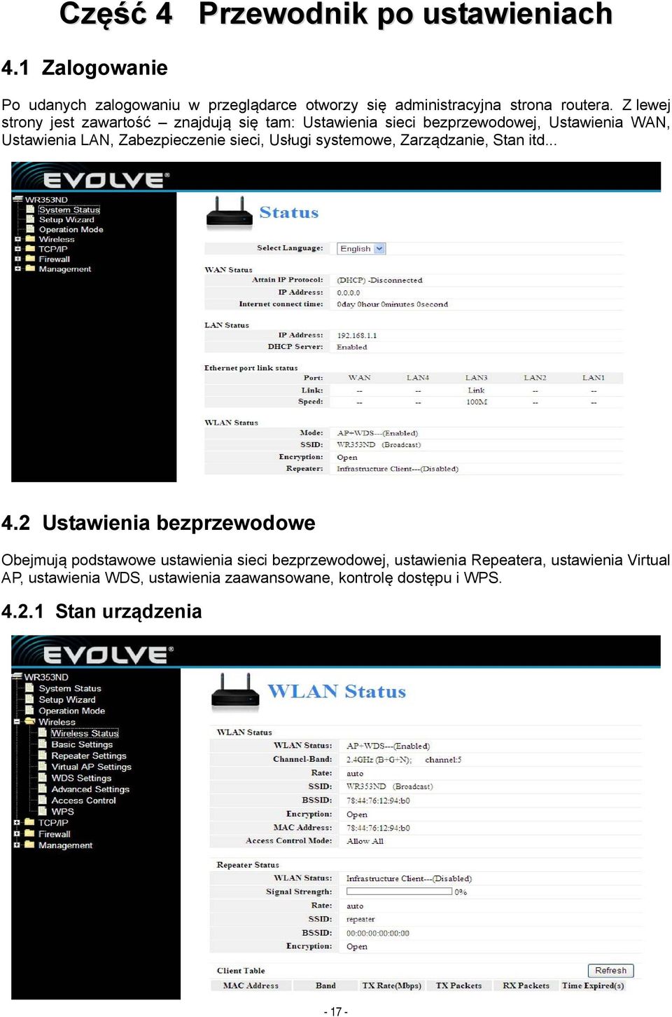 sieci, Usługi systemowe, Zarządzanie, Stan itd... 4.