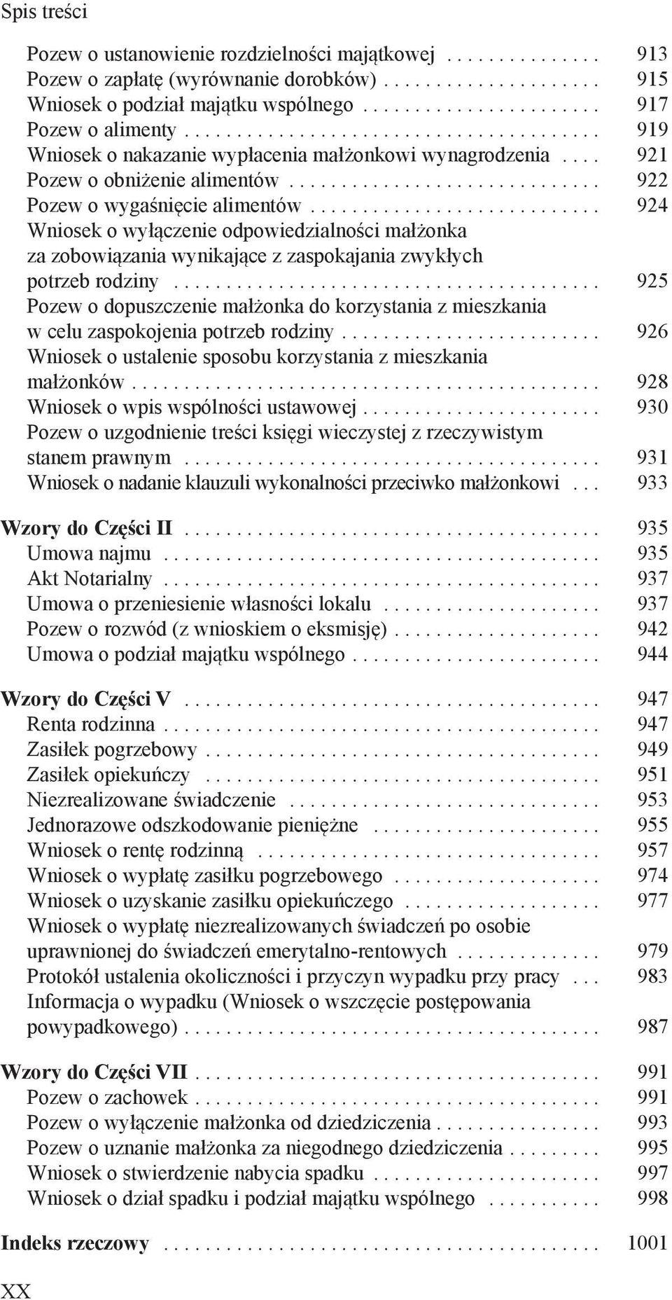 .. 924 Wniosek o wyłączenie odpowiedzialności małżonka za zobowiązania wynikające z zaspokajania zwykłych potrzeb rodziny.