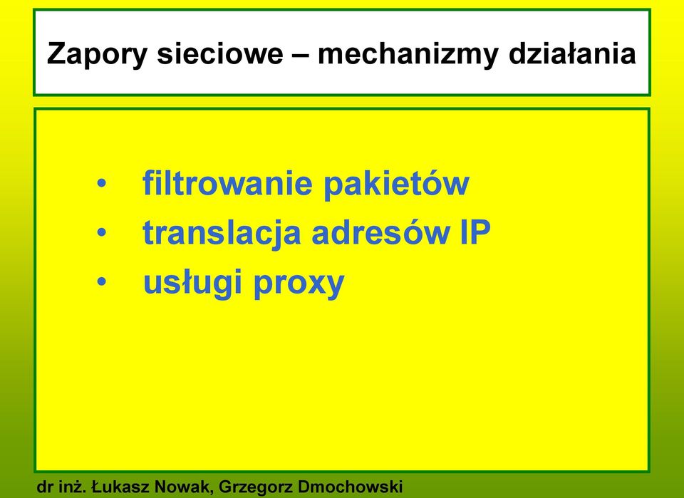 filtrowanie pakietów