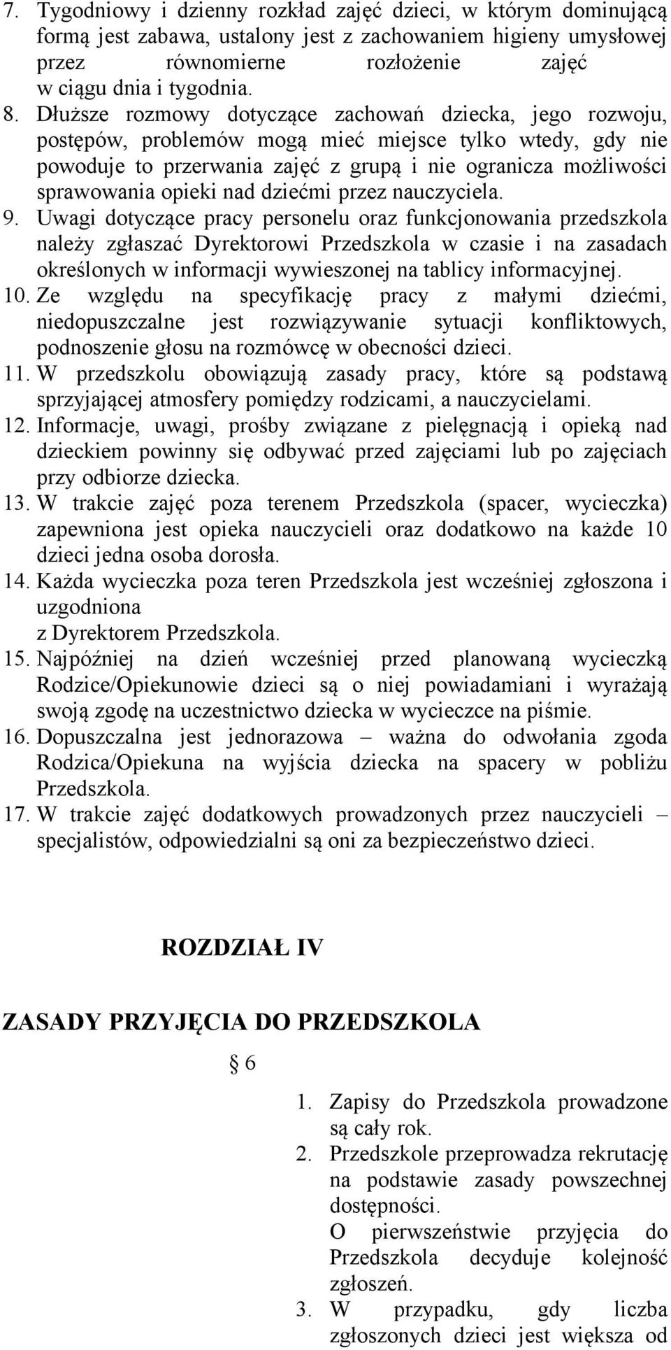 nad dziećmi przez nauczyciela. 9.