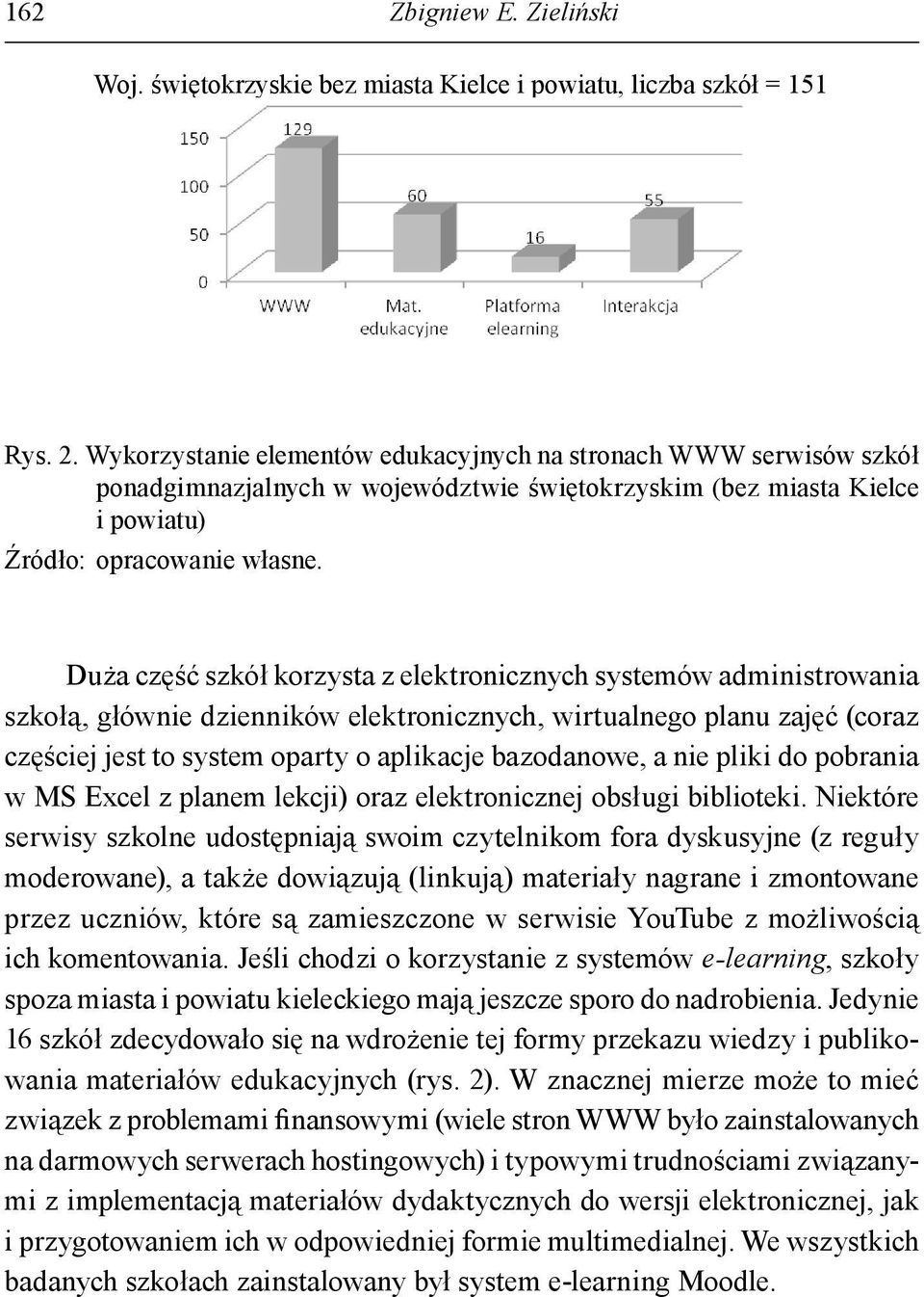 Duża część szkół korzysta z elektronicznych systemów administrowania szkołą, głównie dzienników elektronicznych, wirtualnego planu zajęć (coraz częściej jest to system oparty o aplikacje bazodanowe,