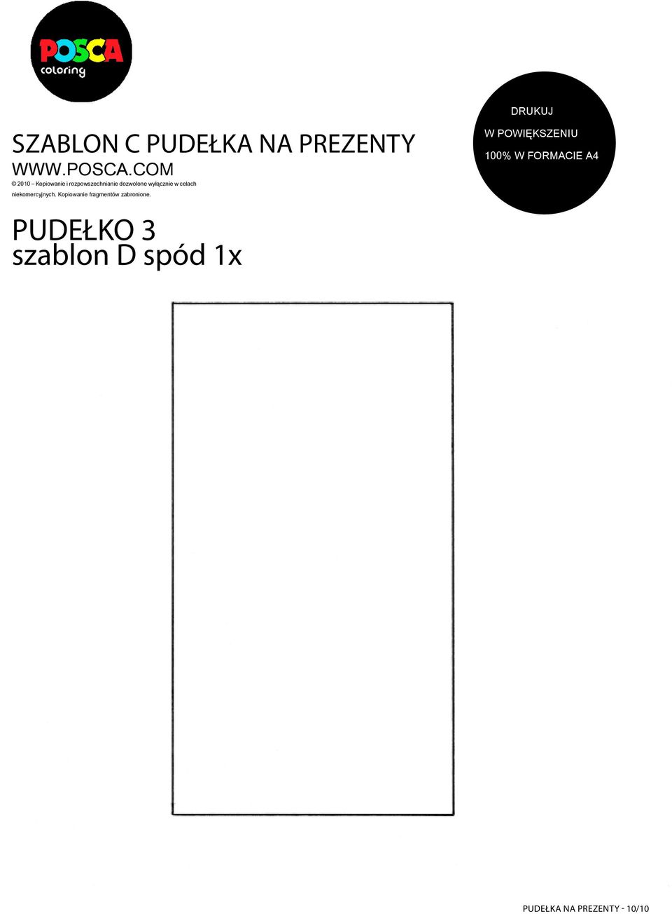 A4 PUDEŁKO 3 szablon D