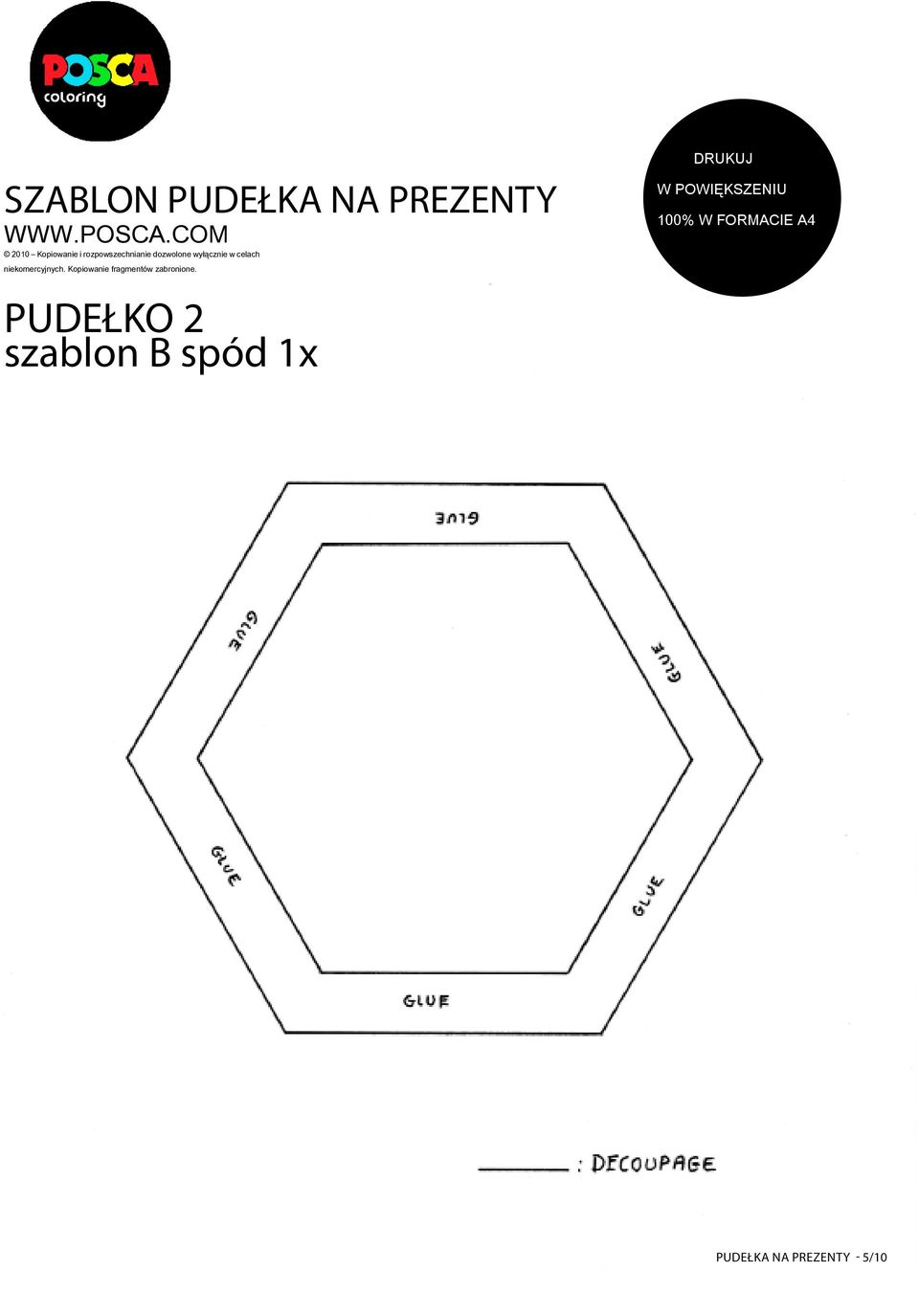 A4 PUDEŁKO 2 szablon B