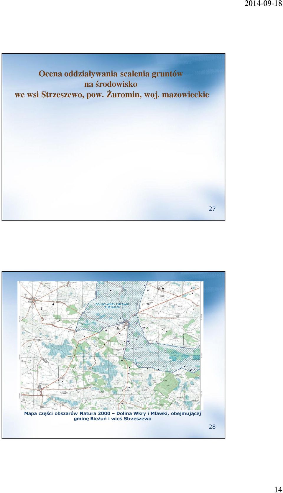 mazowieckie 27 Mapa części obszarów Natura 2000