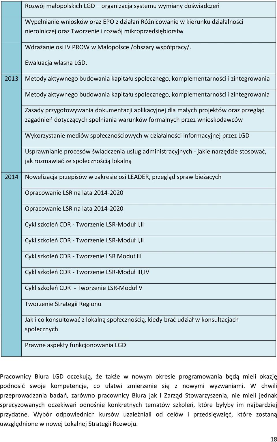 2013 Metody aktywnego budowania kapitału społecznego, komplementarności i zintegrowania Metody aktywnego budowania kapitału społecznego, komplementarności i zintegrowania Zasady przygotowywania