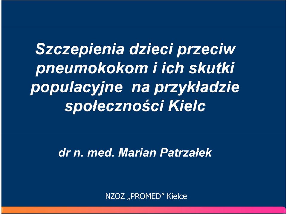 populacyjne na przykładzie