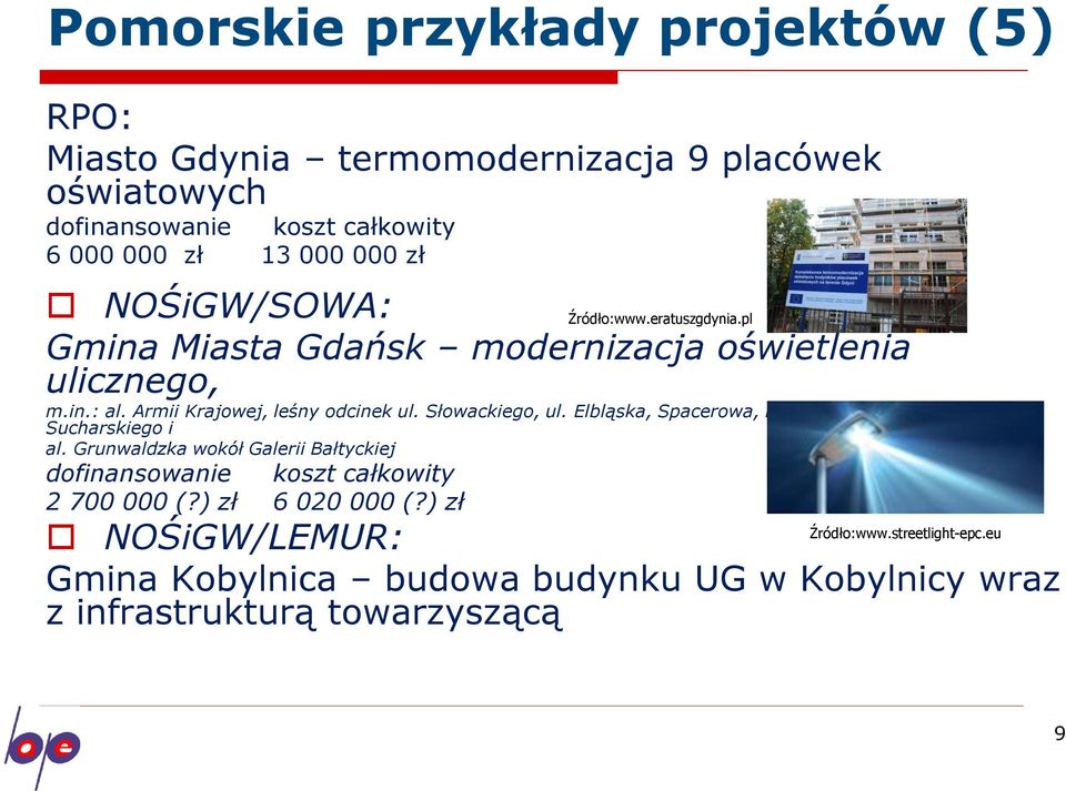 Słowackiego, ul. Elbląska, Spacerowa, most wantowy na Trasie Sucharskiego i al.