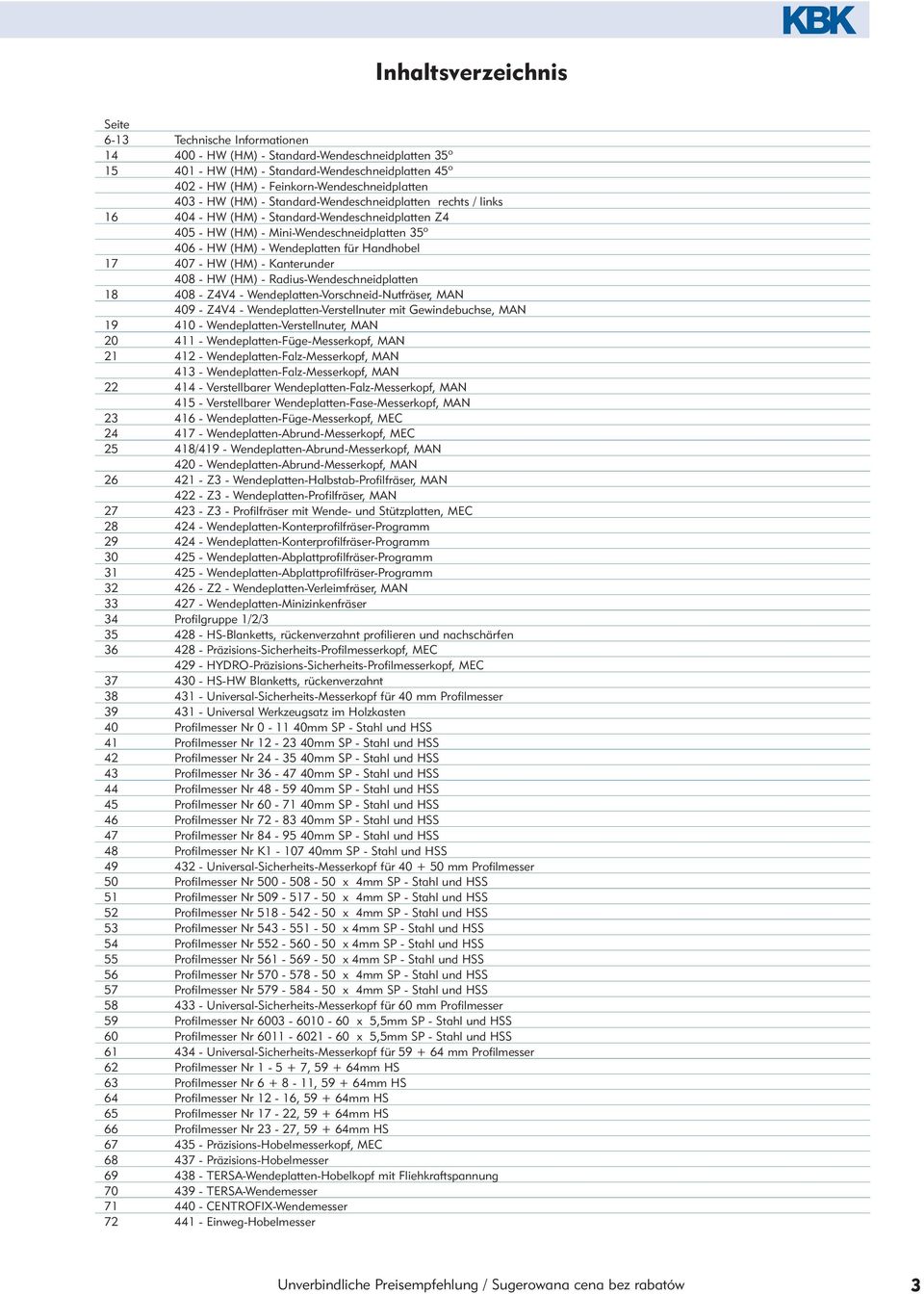 - Wendeplatten für Handhobel 17 407 - HW (HM) - Kanterunder 408 - HW (HM) - Radius-Wendeschneidplatten 18 408 - Z4V4 - Wendeplatten-Vorschneid-Nutfräser, MAN 409 - Z4V4 - Wendeplatten-Verstellnuter