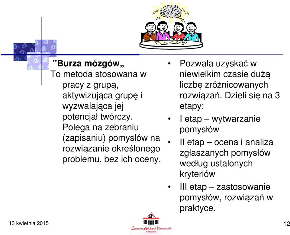 Pozwala uzyskać w niewielkim czasie dużą liczbę zróżnicowanych rozwiązań.