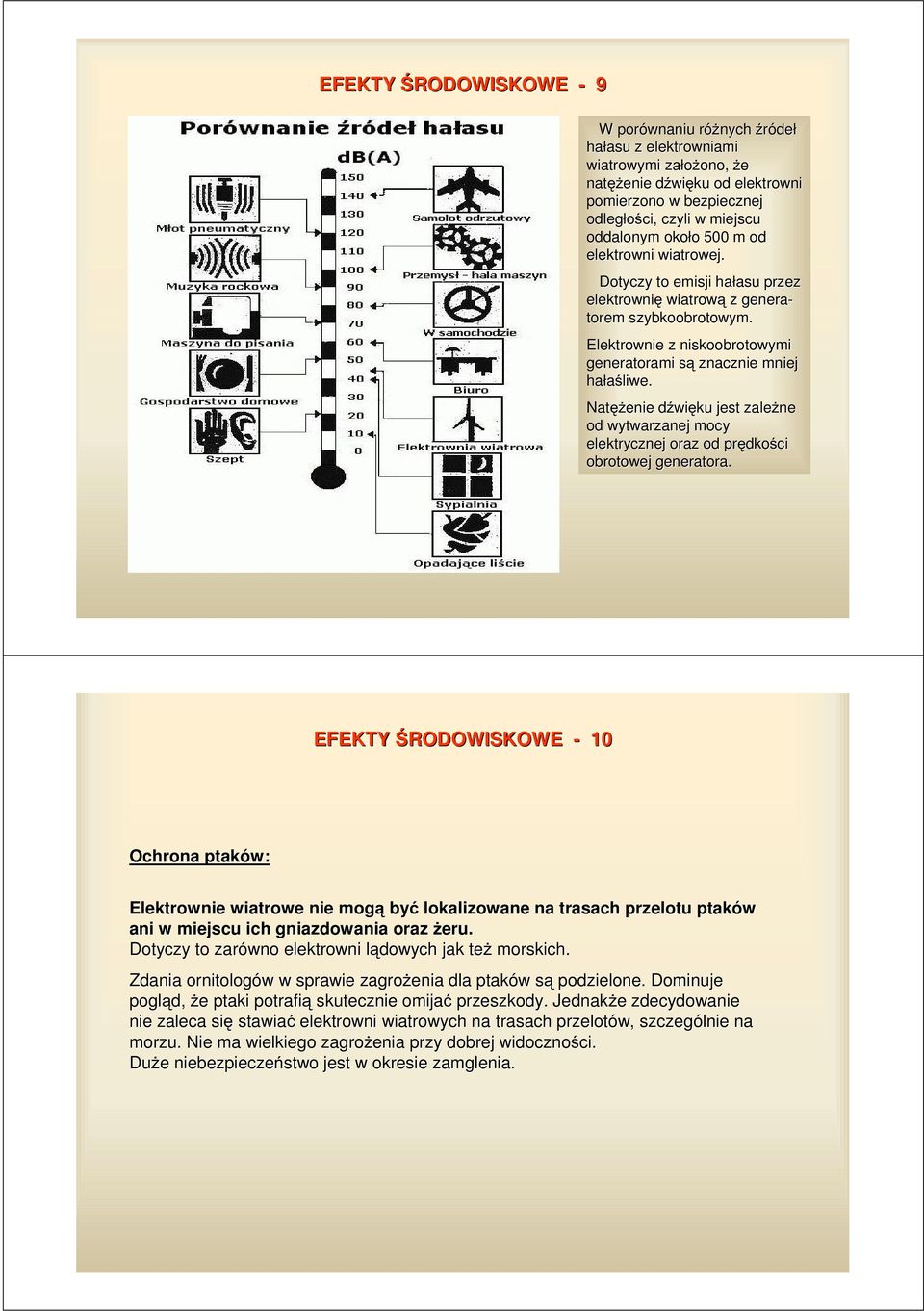 Nat enie d wi ku jest zale ne od wytwarzanej mocy elektrycznej oraz od pr dko ci obrotowej generatora.