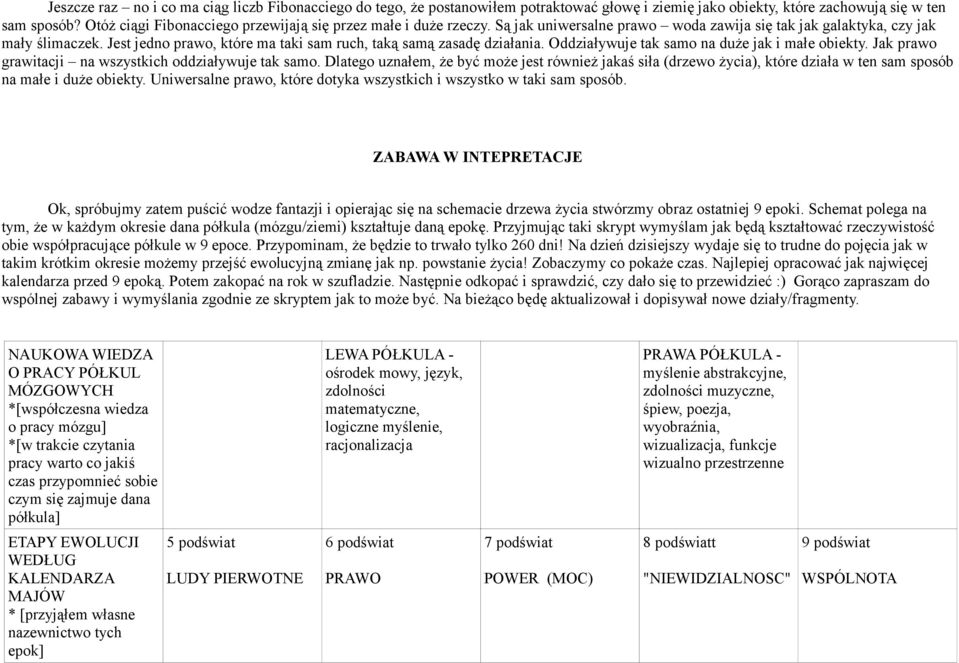 Jest jedno prawo, które ma taki sam ruch, taką samą zasadę działania. Oddziaływuje tak samo na duże jak i małe obiekty. Jak prawo grawitacji na wszystkich oddziaływuje tak samo.