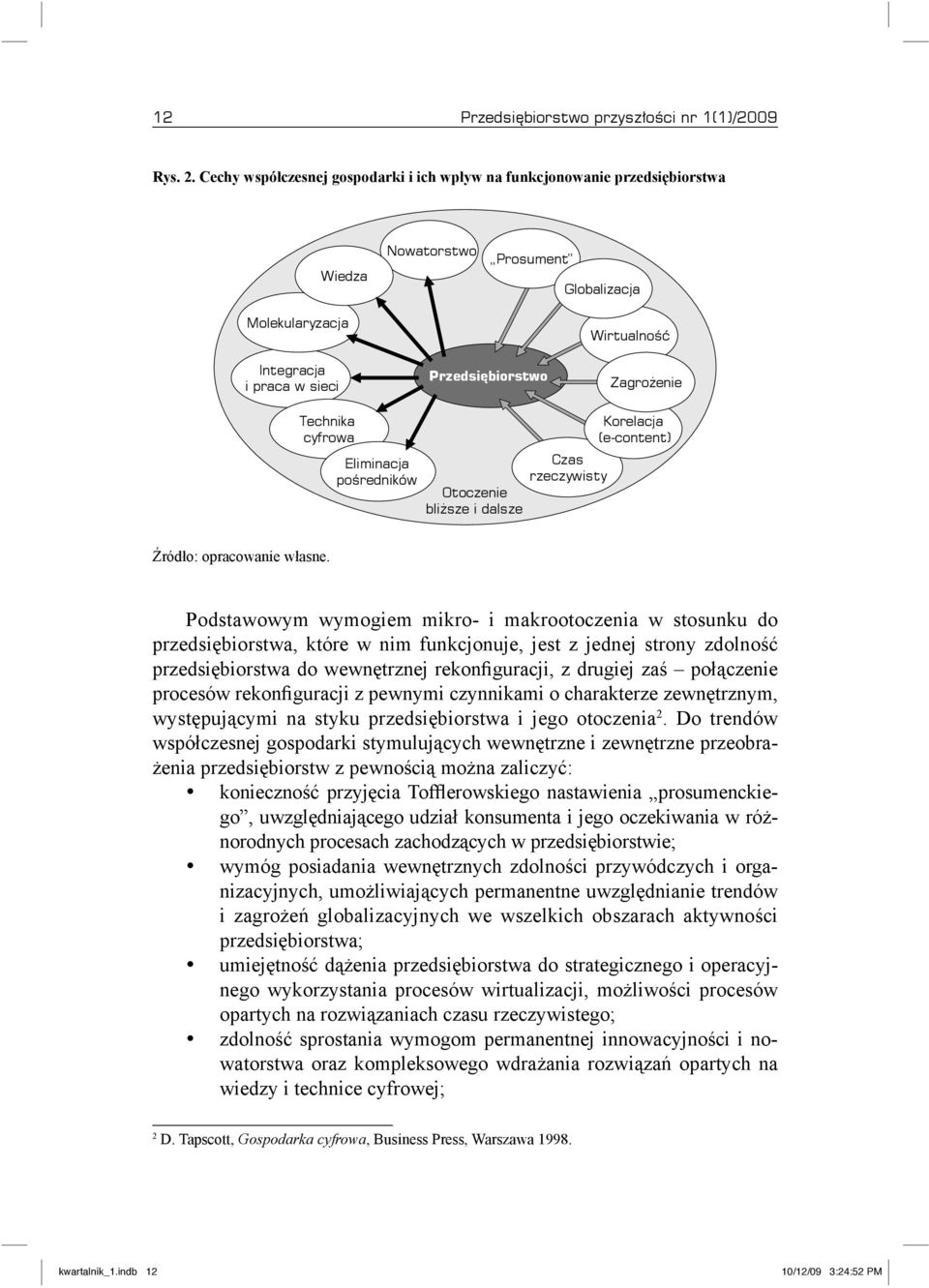 Zagrożenie Technika cyfrowa Eliminacja pośredników Otoczenie bliższe i dalsze Czas rzeczywisty Korelacja (e-content) Źródło: opracowanie własne.