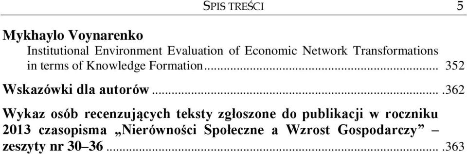 .. 352 Wskazówki dla autorów.