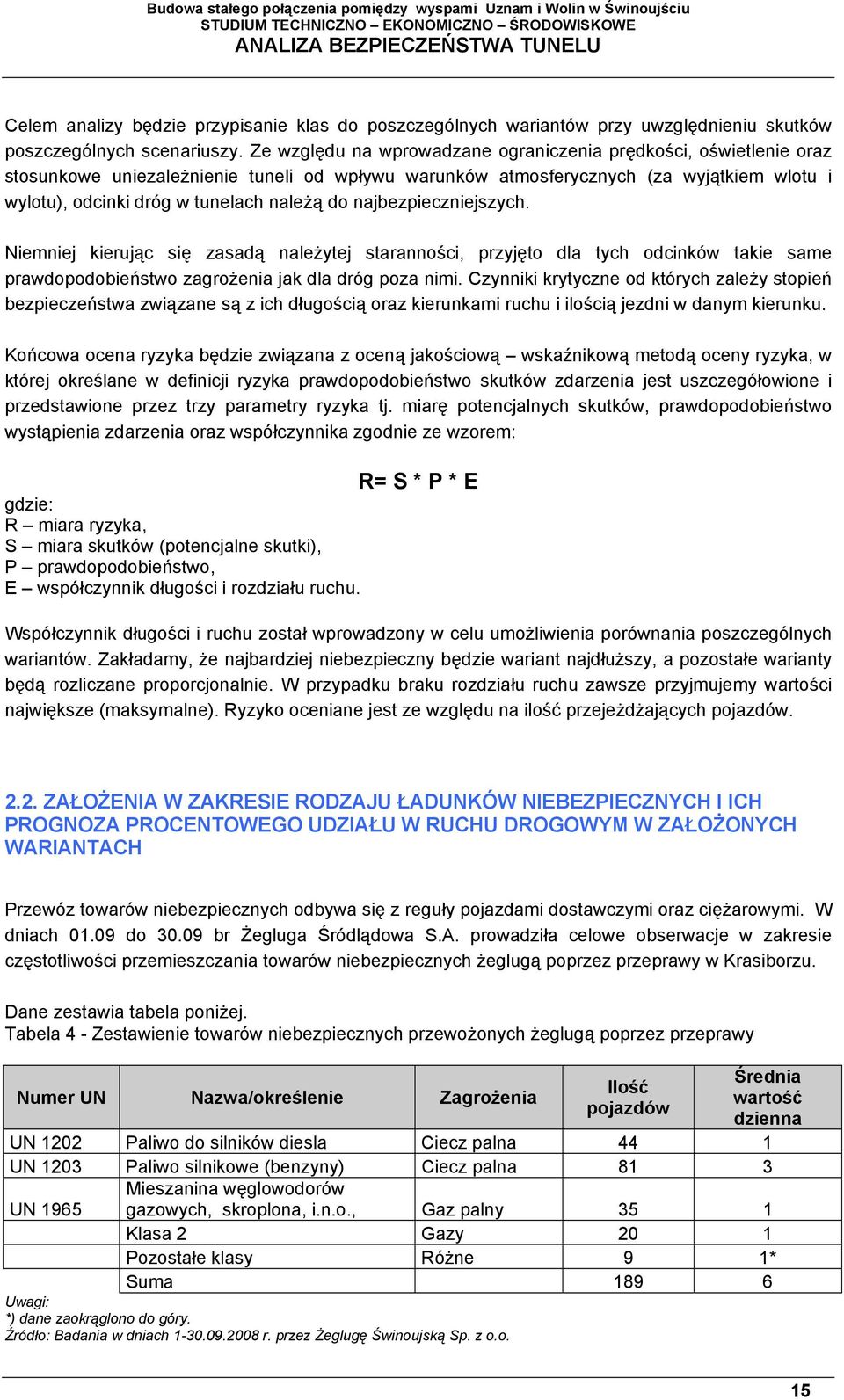 do najbezpieczniejszych. Niemniej kierując się zasadą należytej staranności, przyjęto dla tych odcinków takie same prawdopodobieństwo zagrożenia jak dla dróg poza nimi.