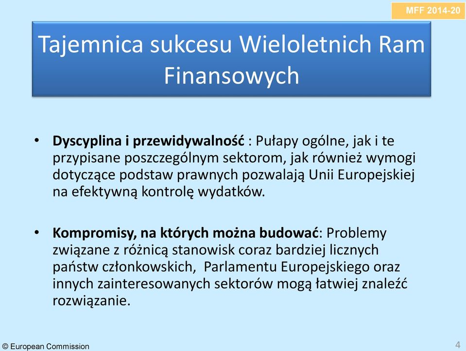 kontrolę wydatków.