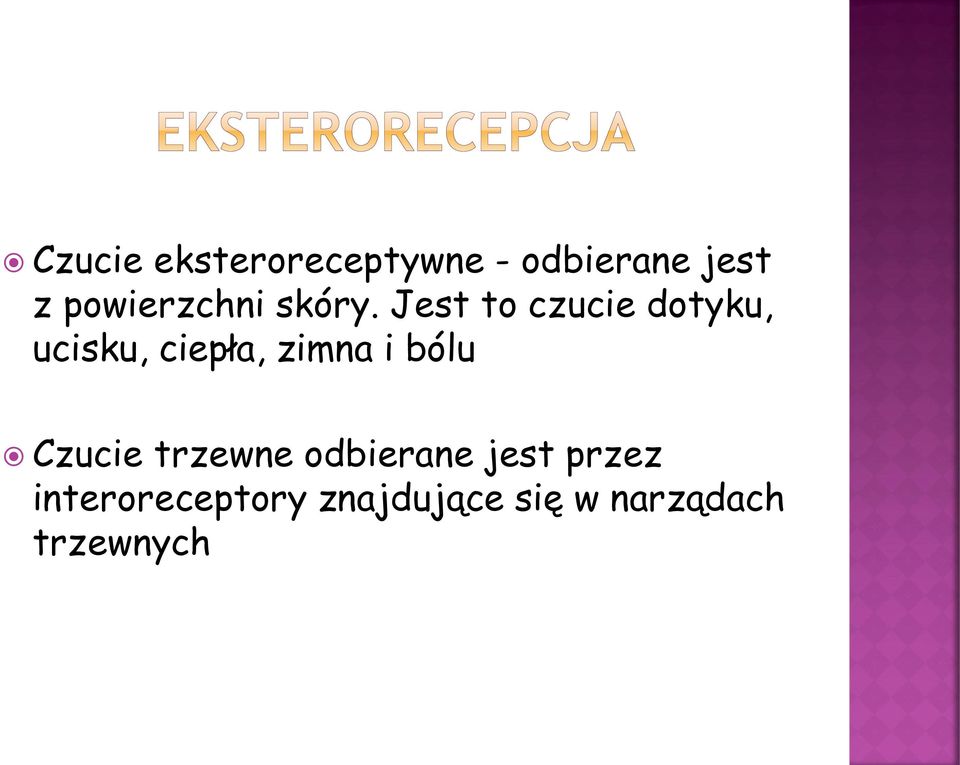 Jest to czucie dotyku, ucisku, ciepła, zimna i