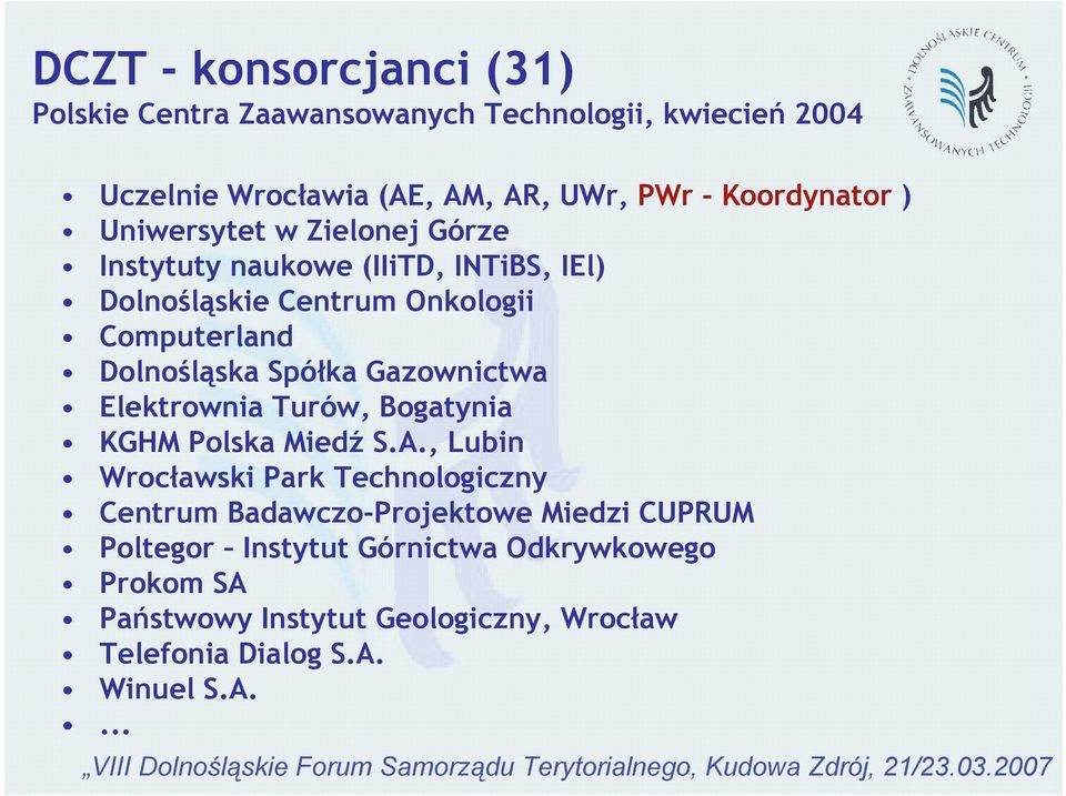 Dolnośląska Spółka Gazownictwa Elektrownia Turów, Bogatynia KGHM Polska Miedź S.A.