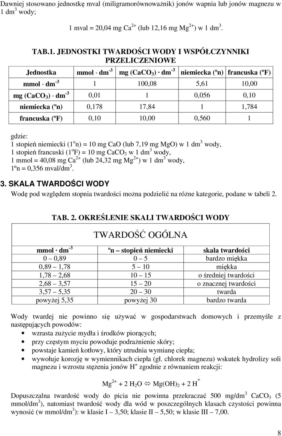 mval = 20,04 mg Ca 2+ (lub 12