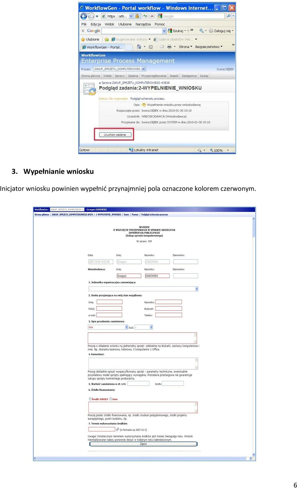 wypełnid przynajmniej pola