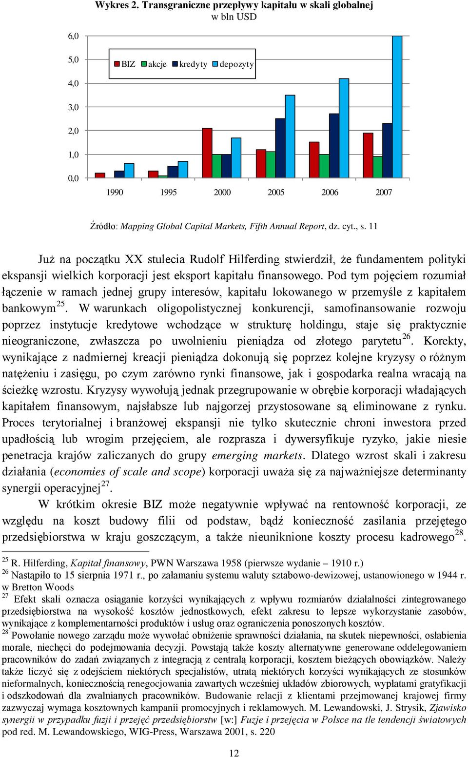 Report, dz. cyt., s. 11 Już na początku XX stulecia Rudolf Hilferding stwierdził, że fundamentem polityki ekspansji wielkich korporacji jest eksport kapitału finansowego.