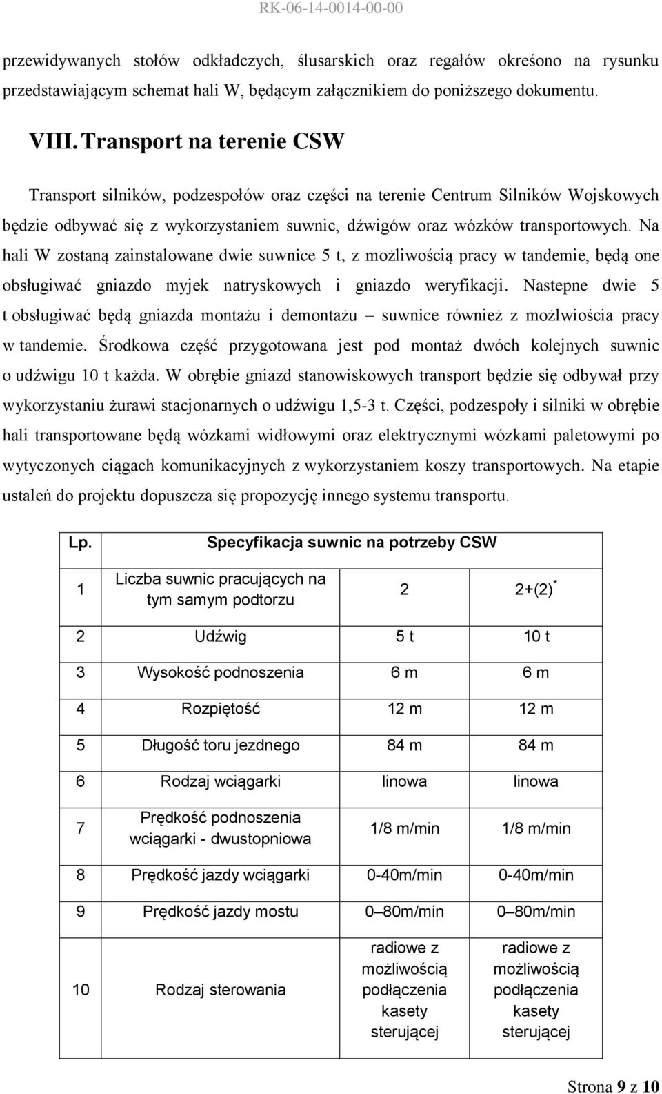 Na hali W zostaną zainstalowane dwie suwnice 5 t, z możliwością pracy w tandemie, będą one obsługiwać gniazdo myjek natryskowych i gniazdo weryfikacji.