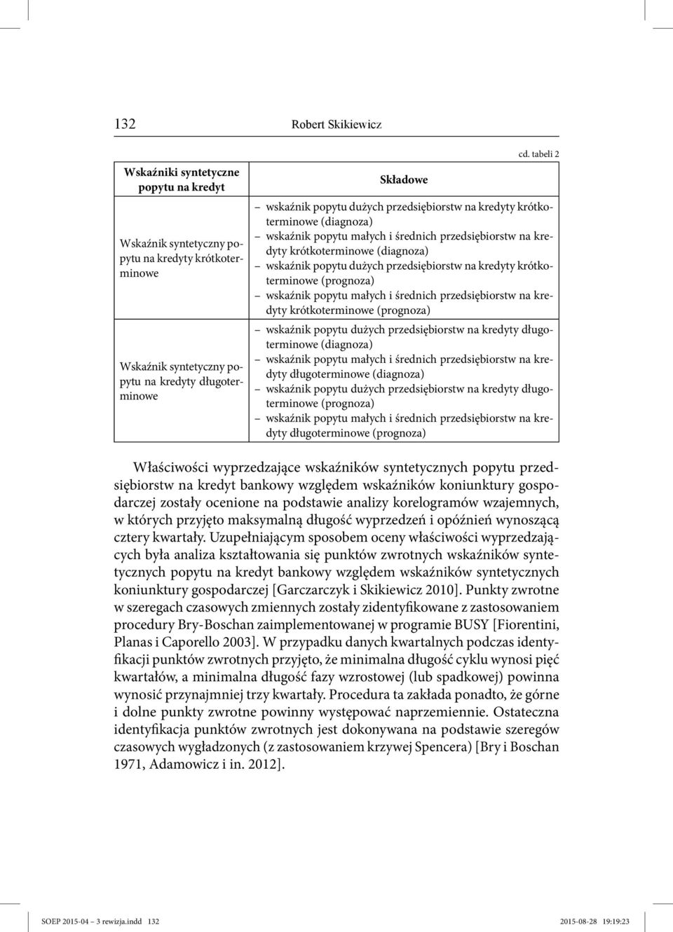 krótkoterminowe (prognoza) wskaźnik popytu dużych przedsiębiorstw na kredyty długoterminowe (diagnoza) długoterminowe (diagnoza) wskaźnik popytu dużych przedsiębiorstw na kredyty długoterminowe