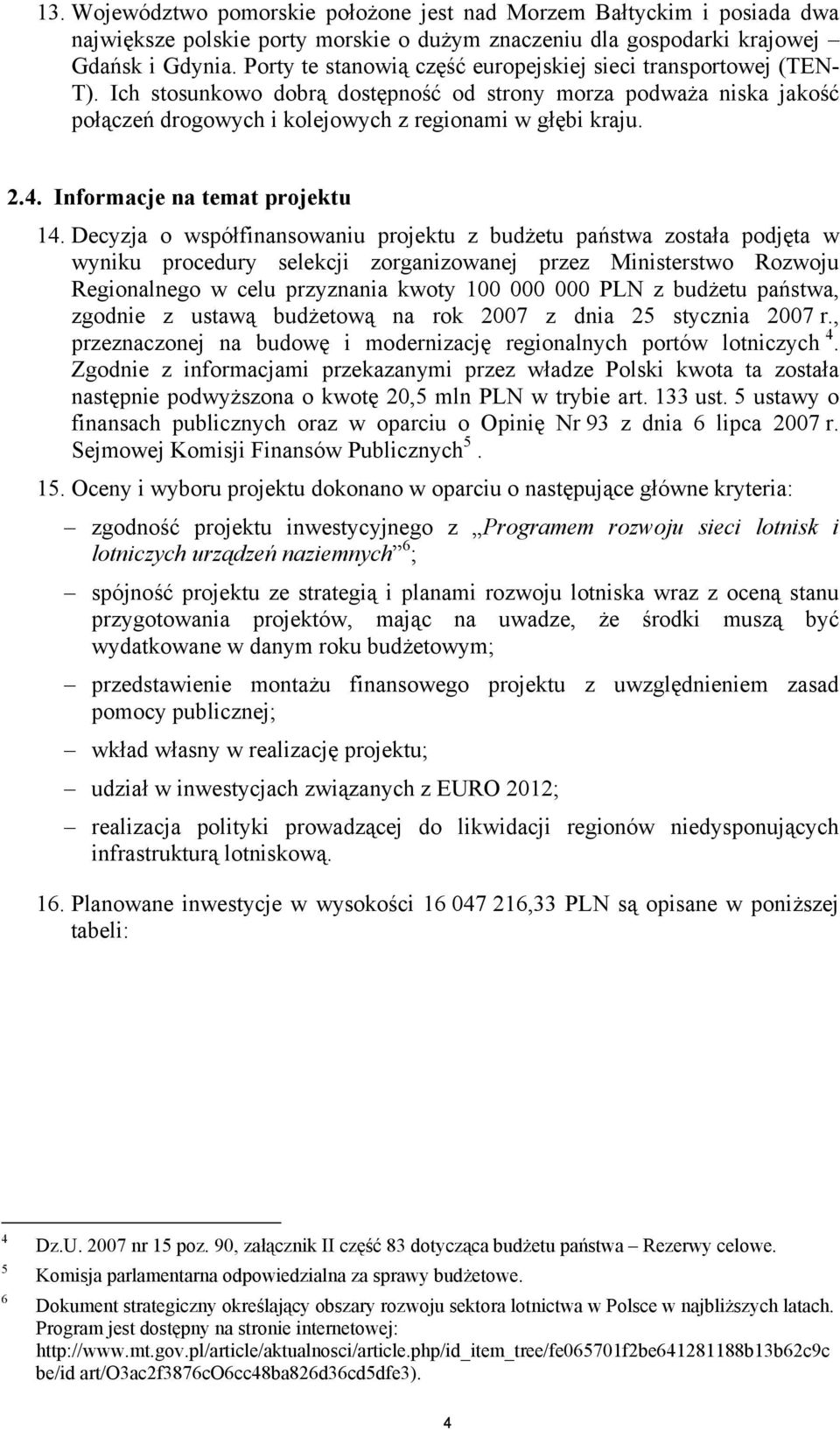 Informacje na temat projektu 14.