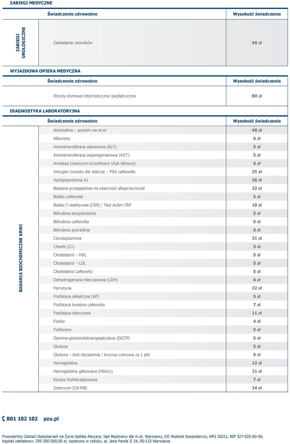 alloprzeciwciał Białko całkowite Białko C-reaktywne (CRP) / Test Actim CRP Bilirubina bezpośrednia 48 zł 2 2 22 zł 10 zł BADANIA BIOCHEMICZNE KRWI Bilirubina całkowita Bilirubina pośrednia