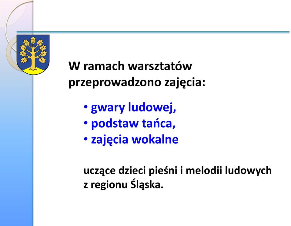 tańca, zajęcia wokalne uczące dzieci