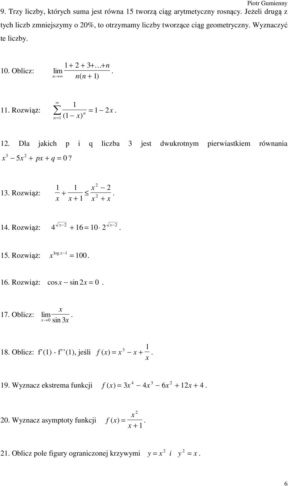 równania 3 5 + p + q = 0?