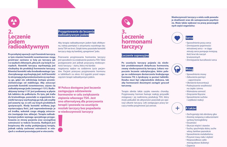 Jeśli komórki te otrzymają jod promieniootwórczy wychwycą go, gdyż nie odróżniają izotopu promieniotwórczego od stabilnego.