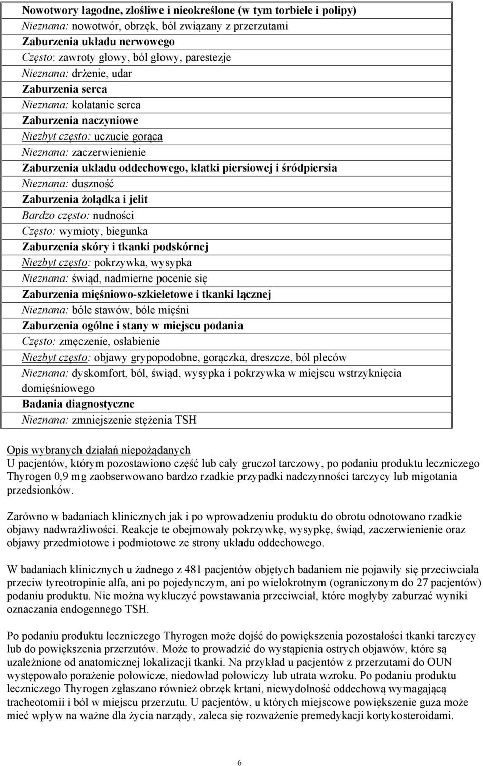 śródpiersia Nieznana: duszność Zaburzenia żołądka i jelit Bardzo często: nudności Często: wymioty, biegunka Zaburzenia skóry i tkanki podskórnej Niezbyt często: pokrzywka, wysypka Nieznana: świąd,