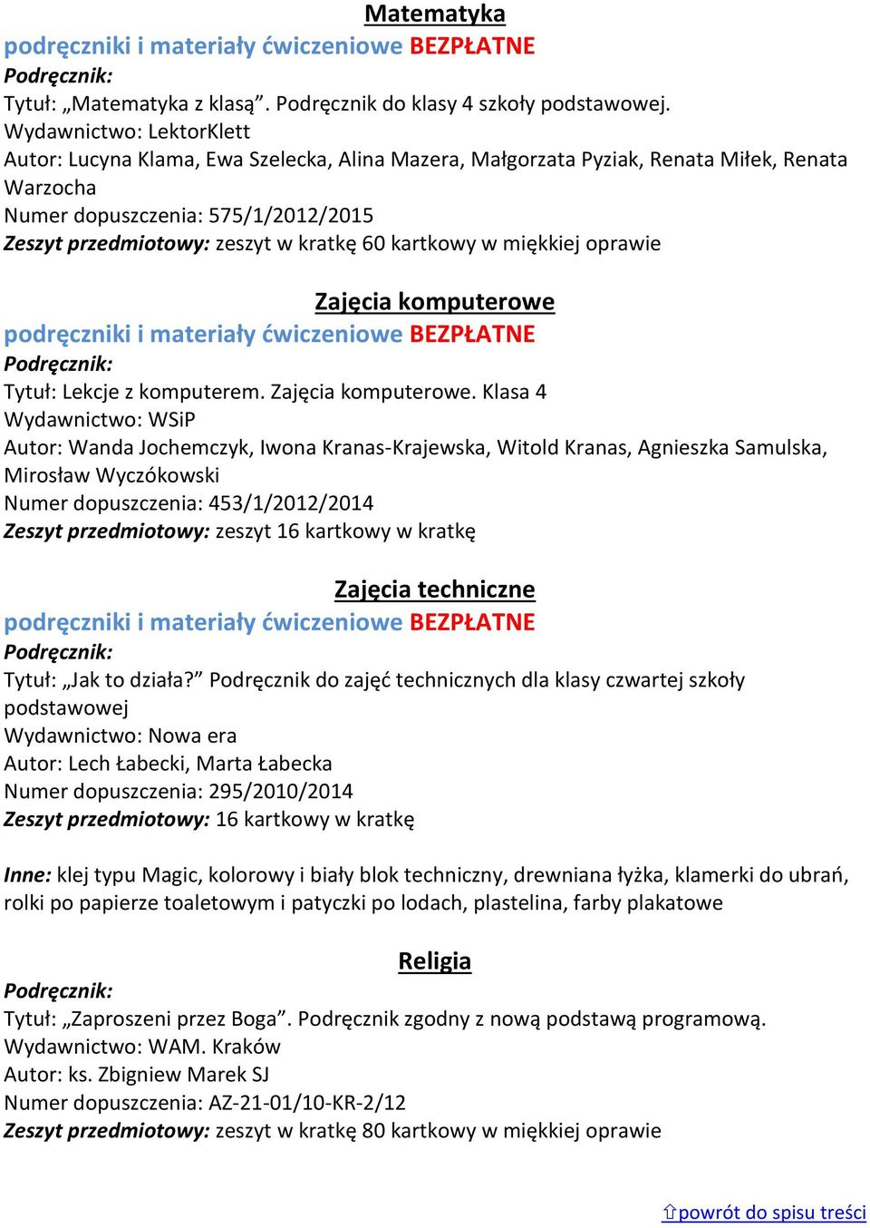 oprawie Zajęcia komputerowe 