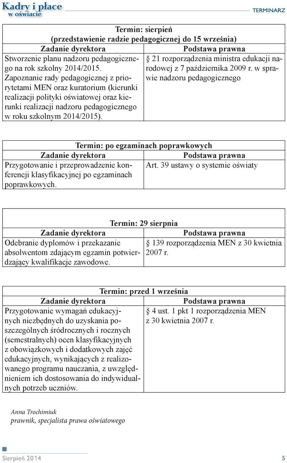 21 rozporządzenia ministra edukacji narodowej z 7 października 2009 r.