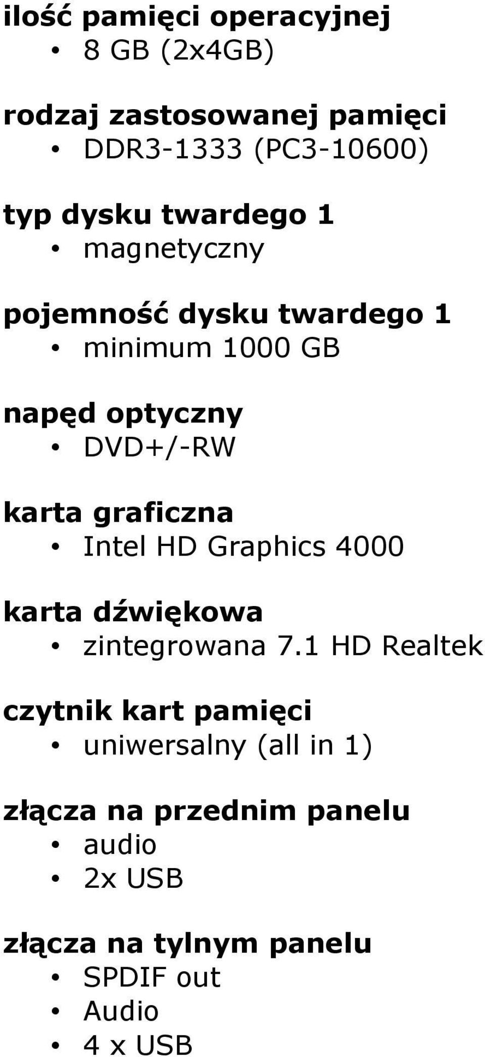 graficzna Intel HD Graphics 4000 karta dźwiękowa zintegrowana 7.