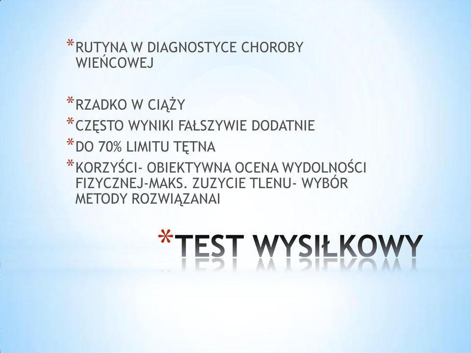 LIMITU TĘTNA KORZYŚCI- OBIEKTYWNA OCENA