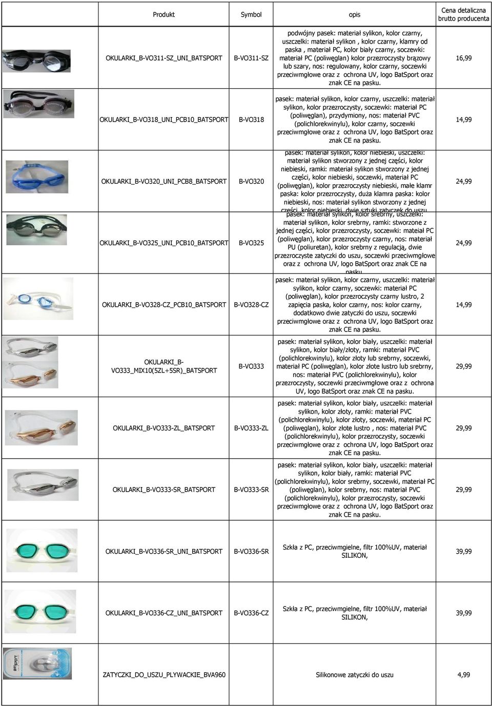 OKULARKI_B-VO325_UNI_PCB10_BATSPORT OKULARKI_B-VO328-CZ_PCB10_BATSPORT OKULARKI_B- VO333_MIX10(5ZL+5SR)_BATSPORT OKULARKI_B-VO333-ZL_BATSPORT OKULARKI_B-VO333-SR_BATSPORT B-VO318 B-VO320 B-VO325