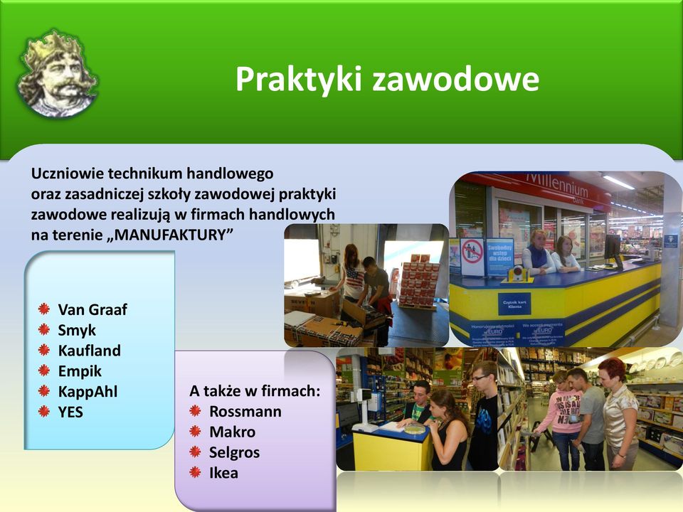 firmach handlowych na terenie MANUFAKTURY Van Graaf Smyk