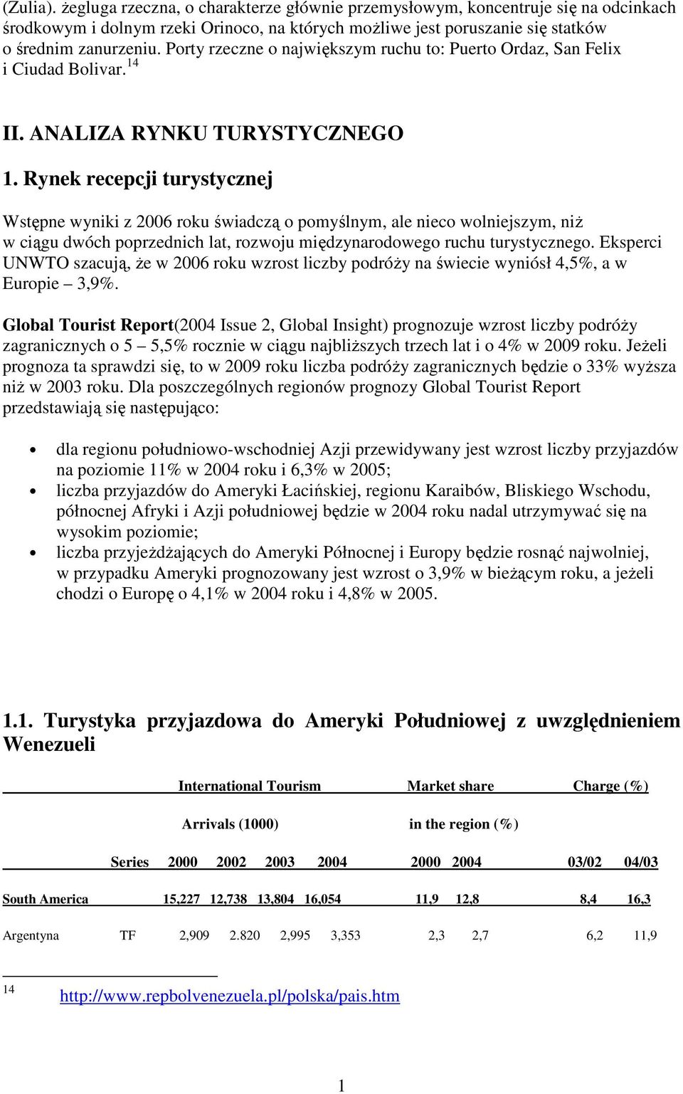 Rynek recepcji turystycznej Wstępne wyniki z 2006 roku świadczą o pomyślnym, ale nieco wolniejszym, niŝ w ciągu dwóch poprzednich lat, rozwoju międzynarodowego ruchu turystycznego.