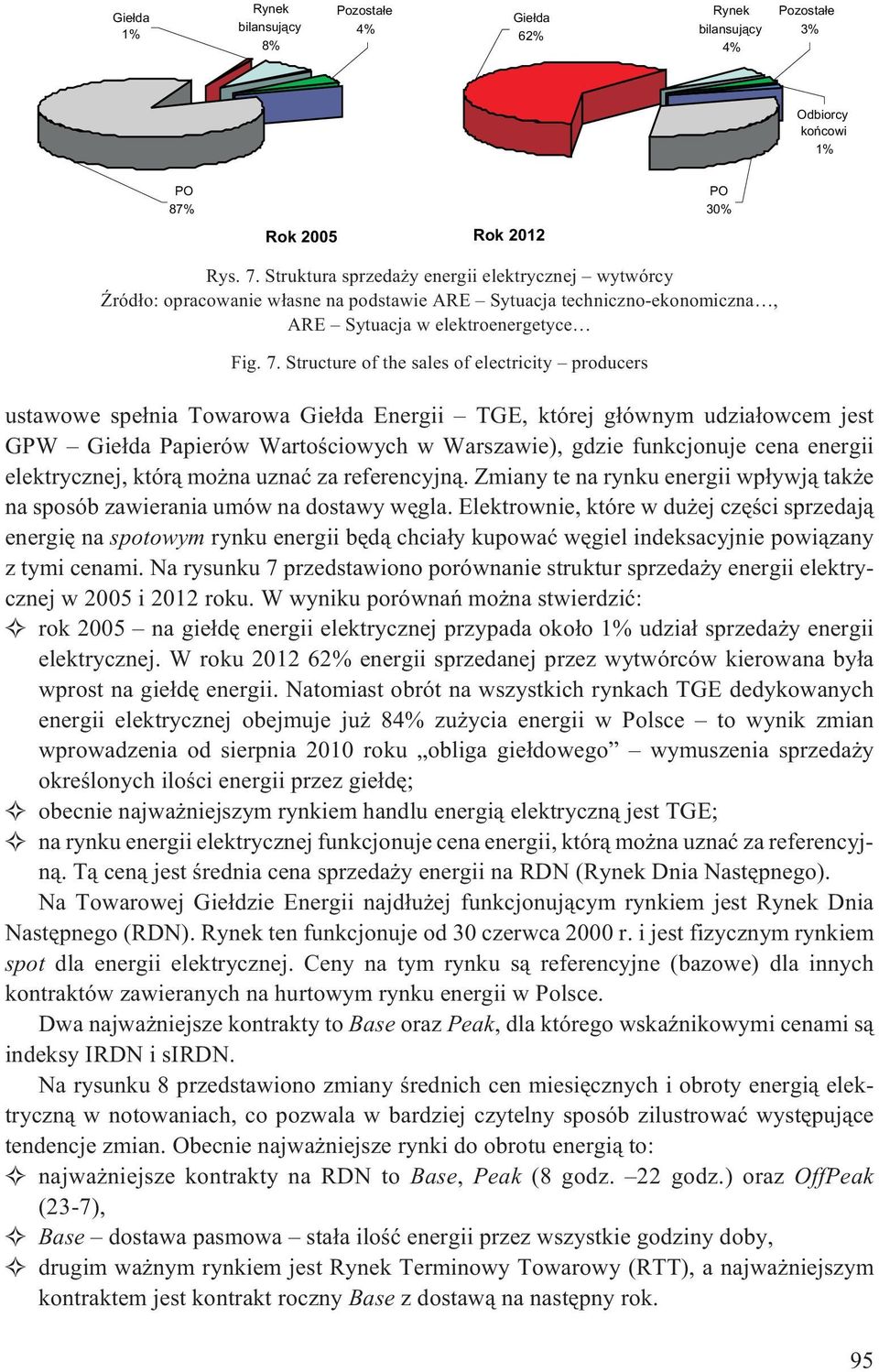 Structure of the sales of electricity producers ustawowe spe³nia Towarowa Gie³da Energii TGE, której g³ównym udzia³owcem jest GPW Gie³da Papierów Wartoœciowych w Warszawie), gdzie funkcjonuje cena