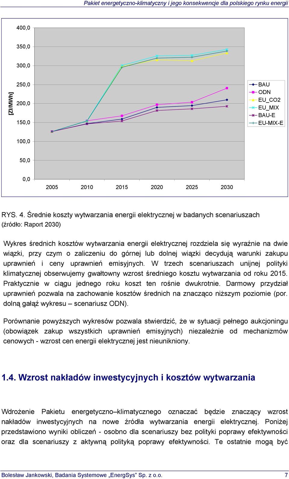 górnej lub dolnej wiązki decydują warunki zakupu uprawnień i ceny uprawnień emisyjnych.