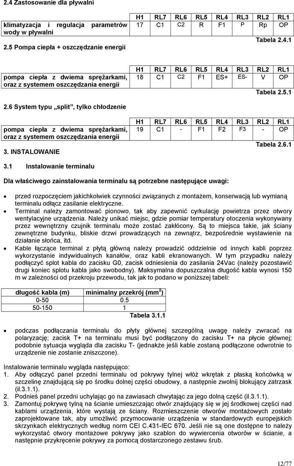 1 Instalowanie terminalu Dla właściwego zainstalowania terminalu są potrzebne następujące uwagi: przed rozpoczęciem jakichkolwiek czynności związanych z montażem, konserwacją lub wymianą terminalu