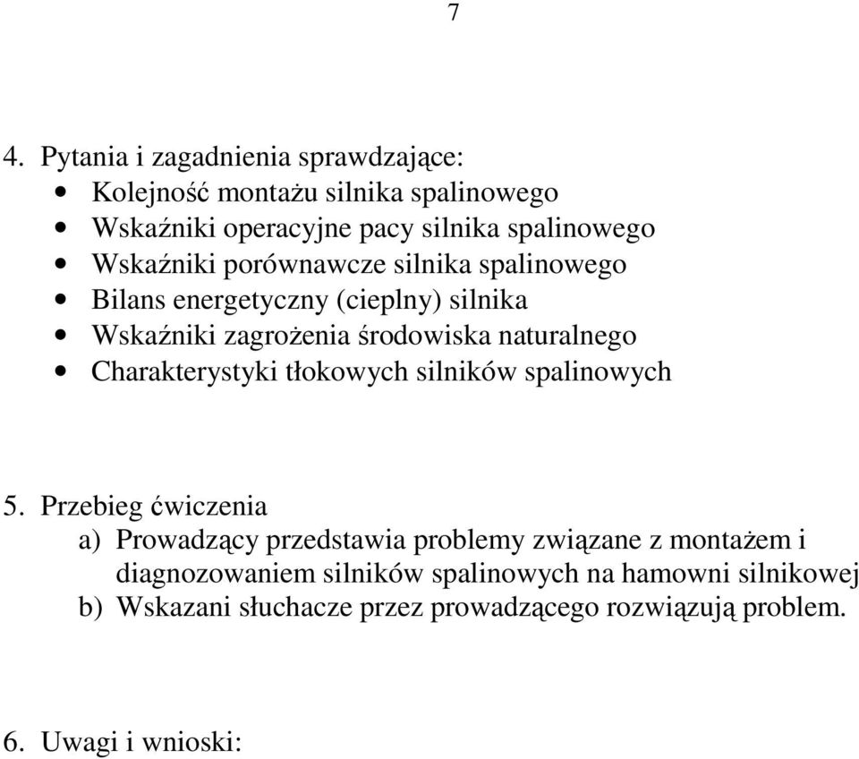 Charakterystyki tłokowych silników spalinowych 5.