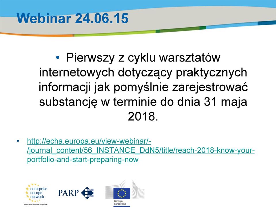 informacji jak pomyślnie zarejestrować substancję w terminie do dnia 31