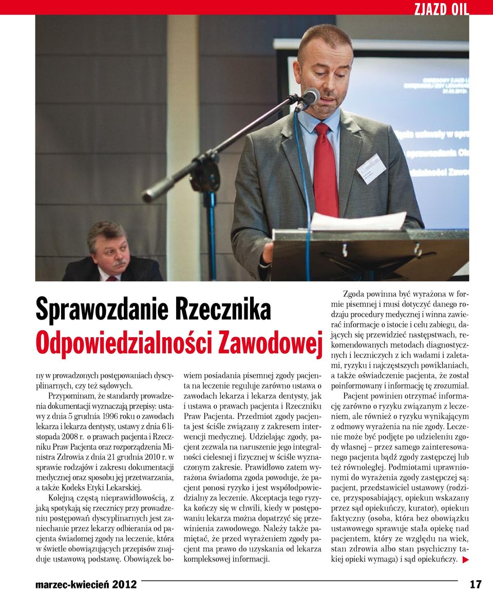 o prawach pacjenta i Rzeczniku Praw Pacjenta oraz rozporządzenia Ministra Zdrowia z dnia 21 grudnia 2010 r.