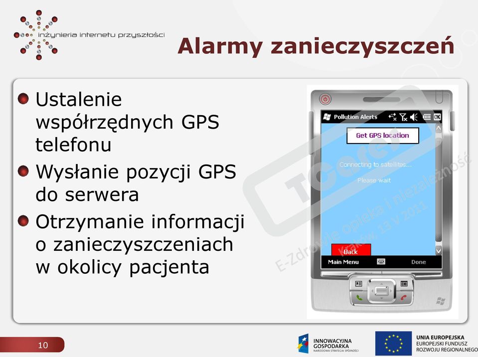 pozycji GPS do serwera Otrzymanie