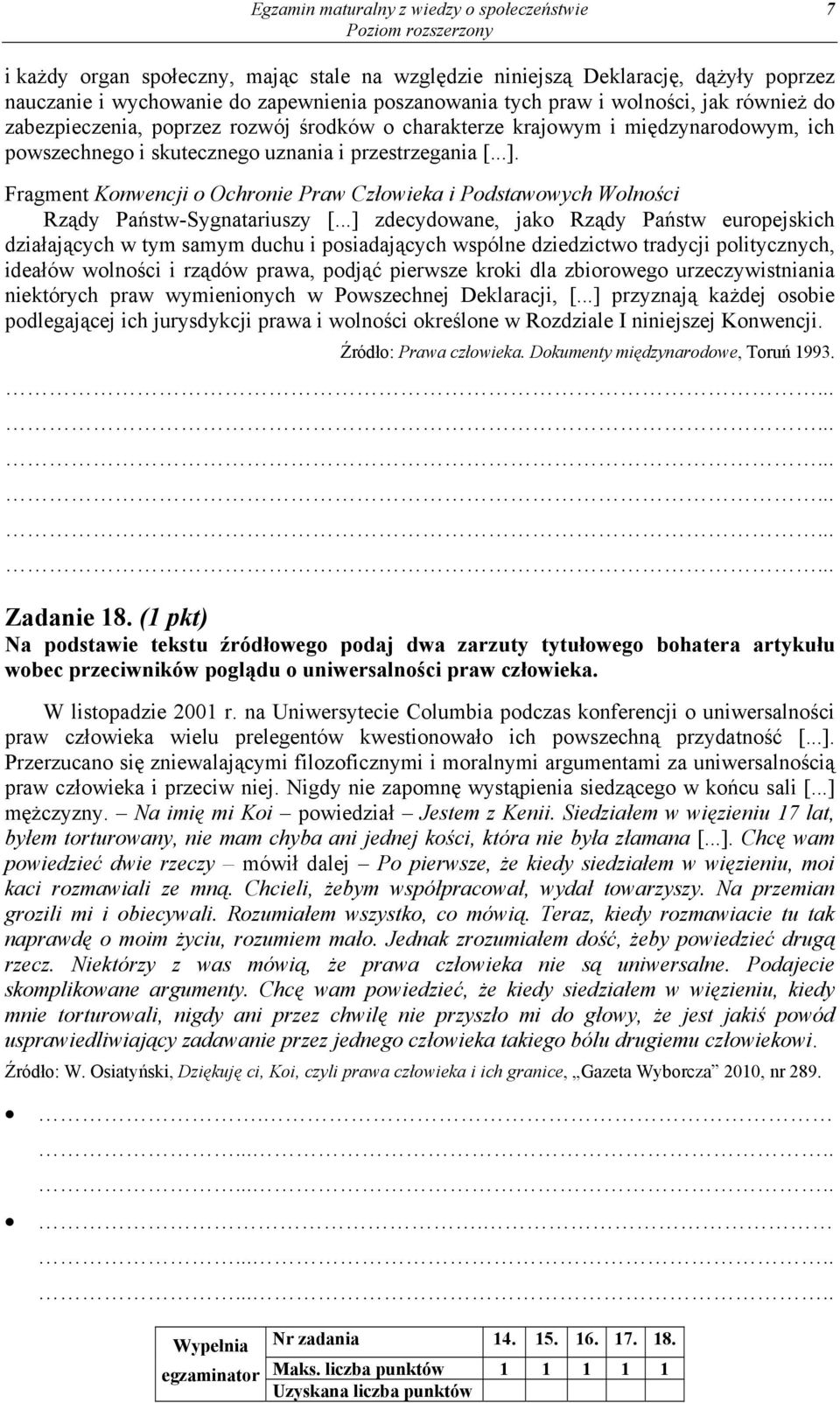 Fragment Konwencji o Ochronie Praw Człowieka i Podstawowych Wolności Rządy Państw-Sygnatariuszy [.