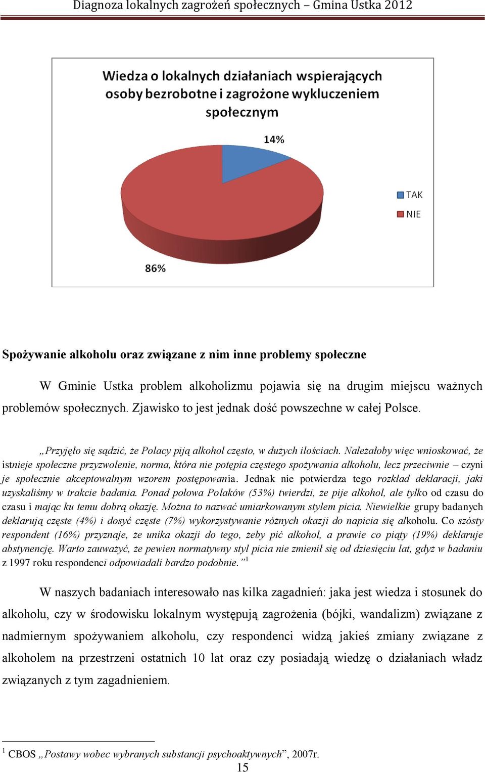 Należałoby więc wnioskować, że istnieje społeczne przyzwolenie, norma, która nie potępia częstego spożywania alkoholu, lecz przeciwnie czyni je społecznie akceptowalnym wzorem postępowania.