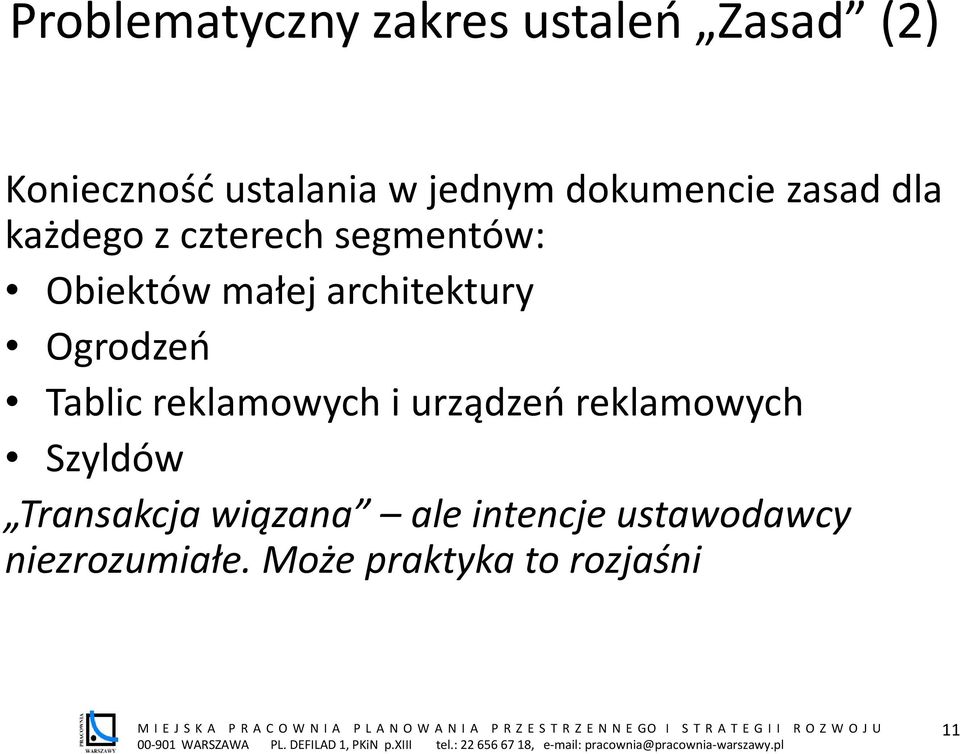 architektury Ogrodzeń Tablic reklamowych i urządzeń reklamowych Szyldów